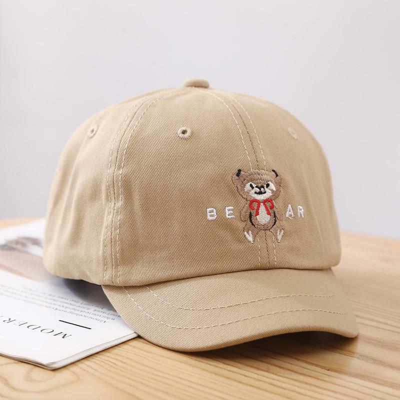 Bear Girls Baseball Cap With Embroidered Letters For Casual Summer Outdoor Use