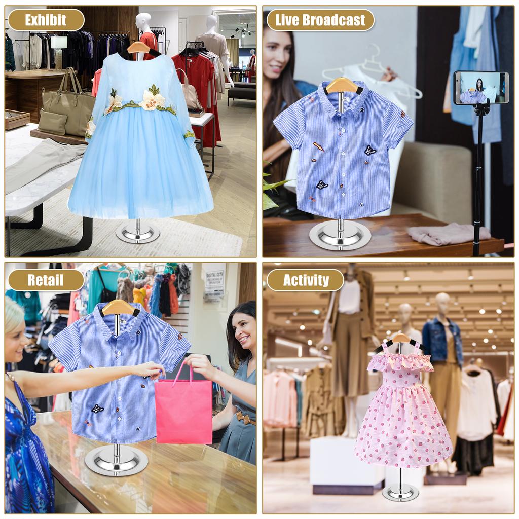 Adjustable T Shirt Display Stand Flexible Shoulder Stand Shirt Rack Portable Garment Coat Holder Multipurpose Hanging Clothing