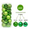 24-teiliges Weihnachtsbaumschmuck-Set: 3cm-8cm Mehrfarbige Plastikkugeln