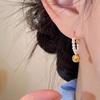 Retro Cold Wind Pearl Earrings Fashion Versatile Design Temperament Senior Sense Women's Everyday Fashion Ear Jewelry