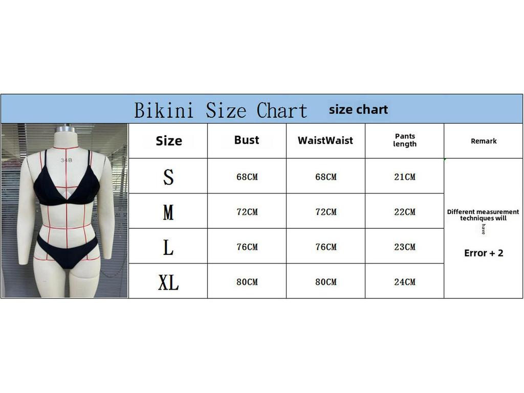 Bikini Européen et Américain Multicolore Grande Taille avec Bonnets Triangle et Rembourrages Amovibles