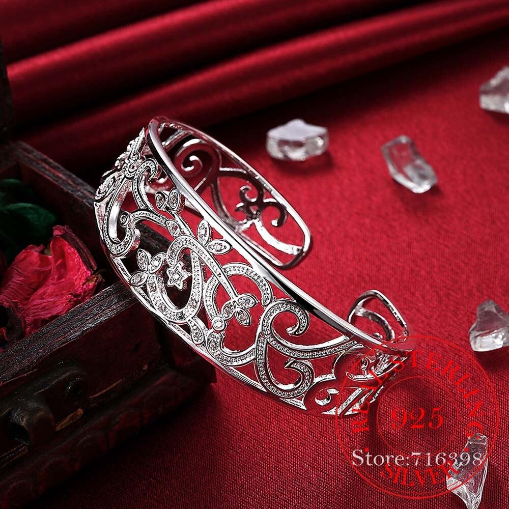 Sterling Tone Hollow Branch Bracelets Bangles High Quality Elegant Lady Giveaway Gift Idea Women Tone Fine JewelryElegant