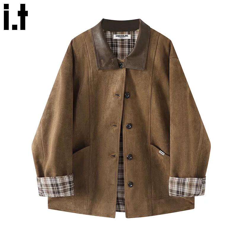 Женская двусторонняя клетчатая куртка CHOCOOLATE S