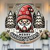 Vintage Christmas D Relief Art High Definition Metal Wall Art Set of  Retro Round Iron Sheet Decor Includes Santa Truck Sno