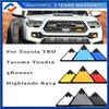 3 Colors Grille Badge Emblem For TRD Tundra 4Runner Tacoma Highlande Rav4 Strip Of Air Inlet Grille Auto Accessories