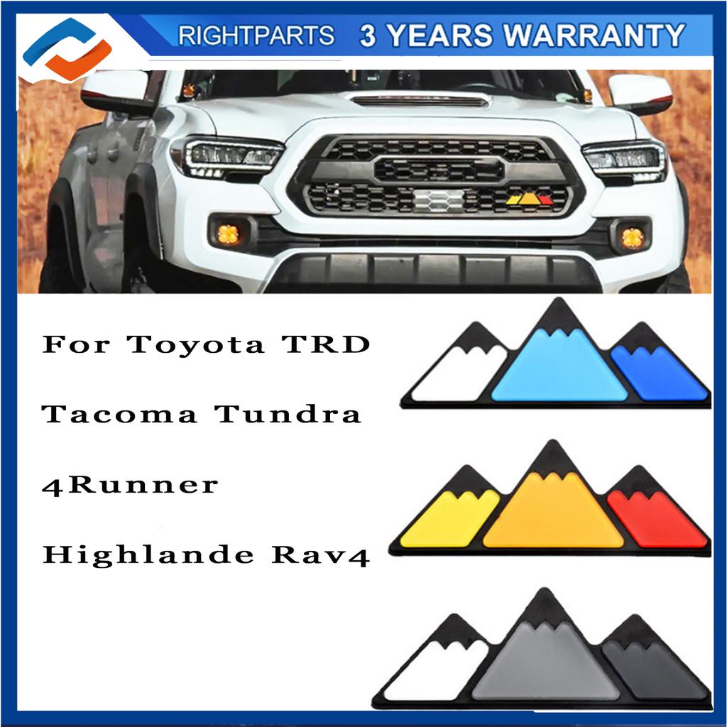 3 Colors Grille Badge Emblem For Toyota TRD Tundra 4Runner Tacoma Highlande Rav4 Strip Of Air Inlet Grille Auto Accessories