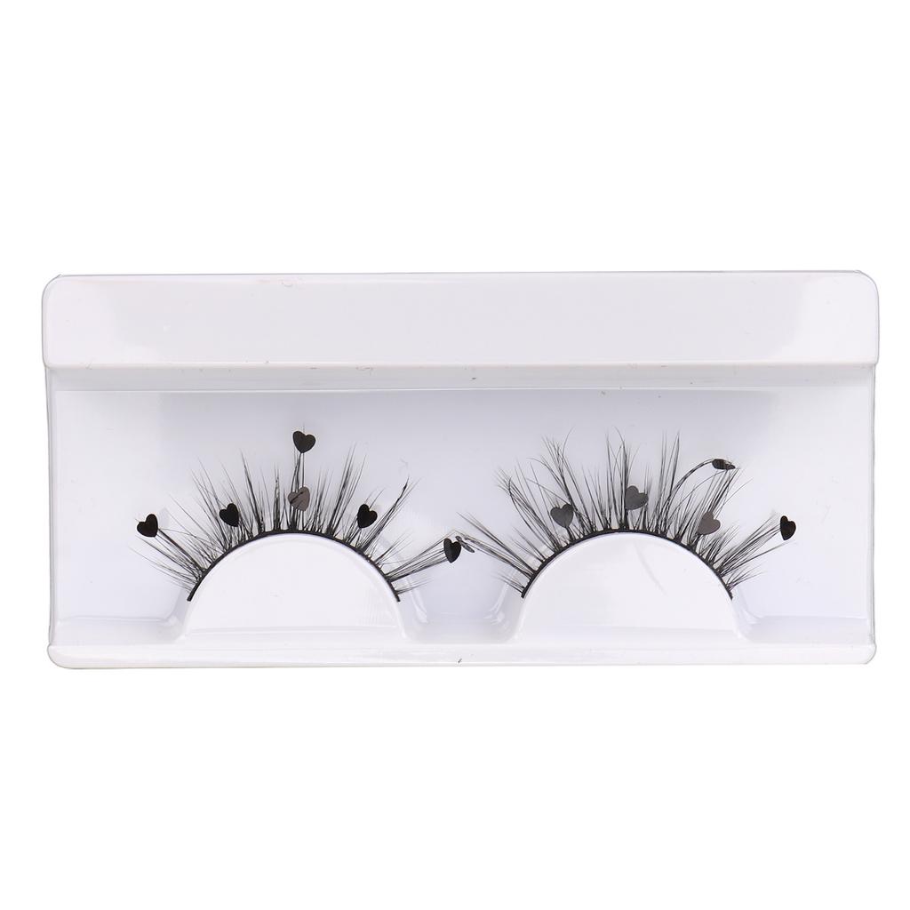 7D False Eyelashes Fluffy Wispy Love Shape Sequin Flutter Fake Eyelashes for Christmas A13