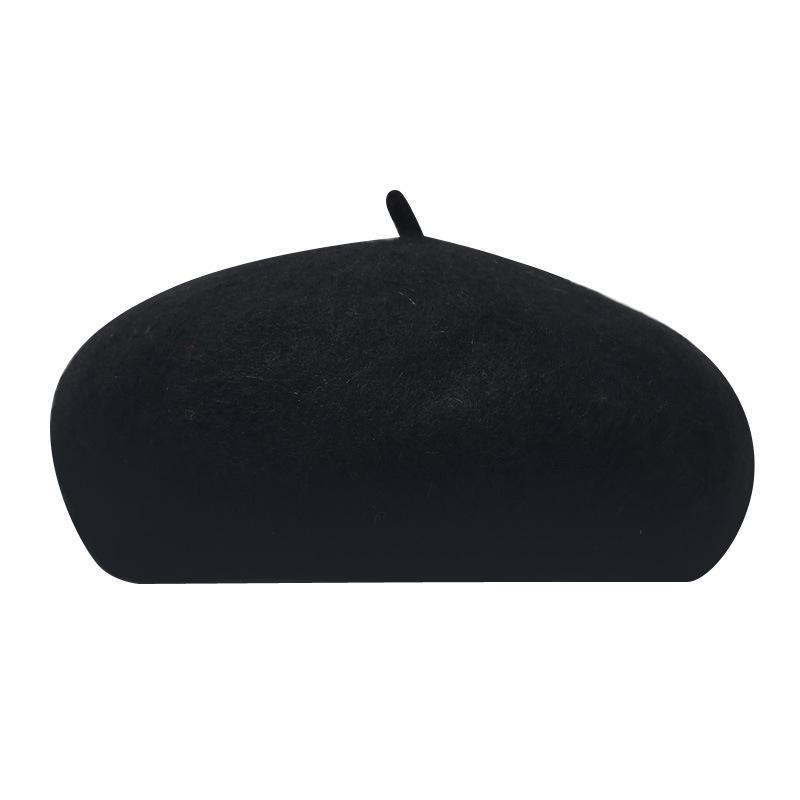 Ins Children's Solid Color Beret Female Cute Baby Autumn and Winter Pumpkin Hat Foreign Style Versatile Painter Hat Can Be Customized