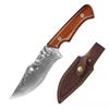 Damascus Knife Hammered Sharp Meat Cleaver Butcher Knives Kitchen Sharp And DurableEasy To CleanNon-rusting Solid Wood Handle