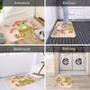 1PC Frog & Mushrooms Forest Kitchen Rug Non-Slip Door Mat Pop design Bathroom Rug Bath Mat Carpet for Home Sink Laundry Decor