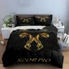 Scorpio Zodiac Black Bedding Bedding Duvet Cover Set Duvet Cover Pillowcases  (1 * Duvet Cover 2 * Pillowcases, Without Duvet Insert)