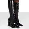 Fashion Women Boots Halloween Party Elegant Fashion Comfy High Heeled Boot Lady Soft Leather Long Boots Elegant Knight Boots Botas Mujer