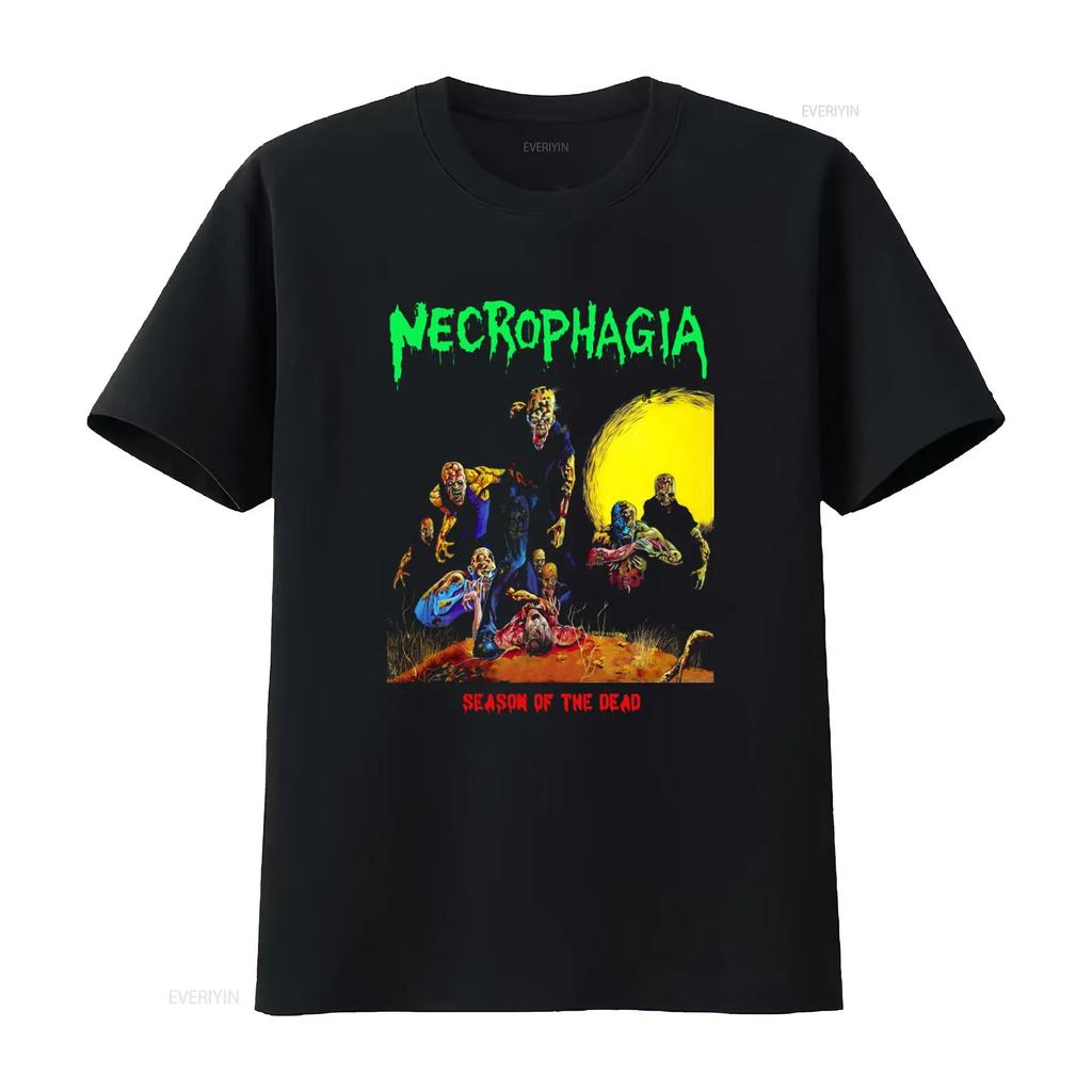 Necrophagia Season of the Dead American Death Music T Shirt S 4XL Designer Clothes Stretched U