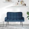 2 Seater Sofa Blue 115 x 61 x 87 cm Fabric