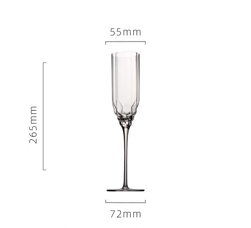 

1PC Gold Diamond Red Wine Glass European Light Luxury Crystal Glass Household Tall Champagne Cup Whiskey Foreign Wine 220-400ml