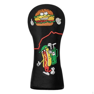 Wood Headcover Fleece Lined Driver Head Cover PU Leather Golf