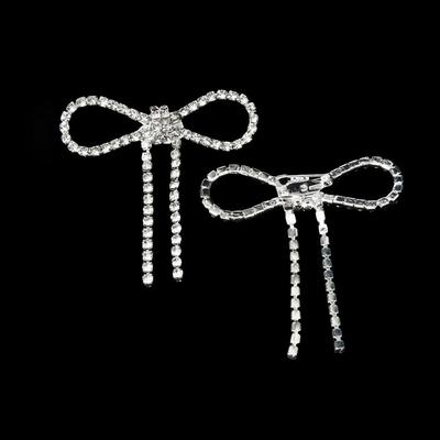 New Elegant Bowknot Brooches Rhinestone Sparkling Brooches Pin Fastener Jewelry Clothing Fixing Pins Women Dress Decoration
