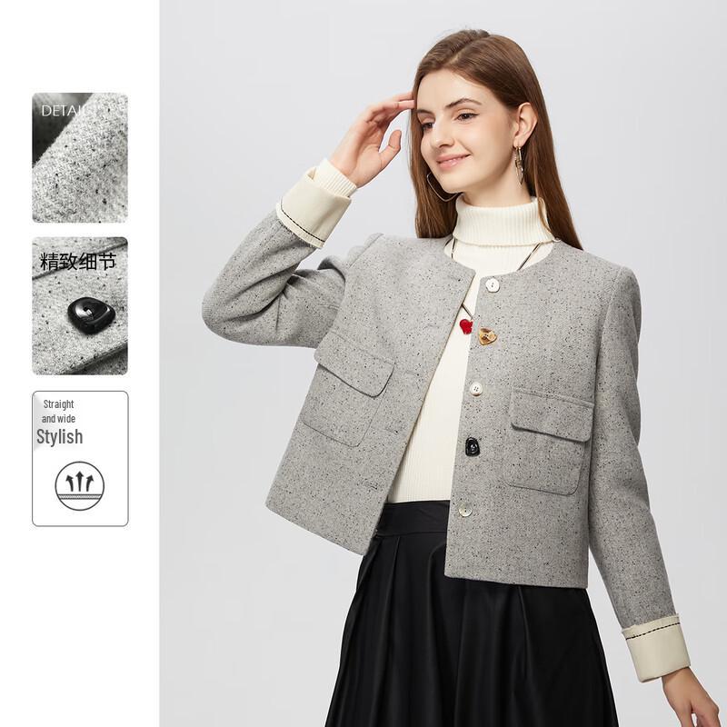 

Women s Stylish Long Sleeve Short Coat L