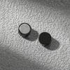 2 Pairs Punk Hip-Hop Stainless Steel Black Ear Clips Set, Fashionable Style, Suitable for Both Men And Women, Suitable for All Seasons