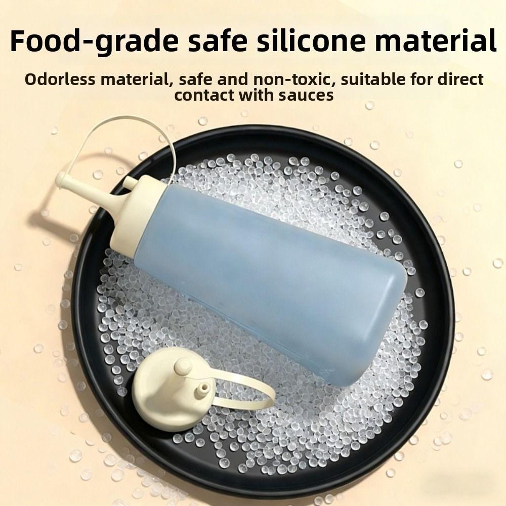 Transparent Sauce Dispenser Leakproof Design Silicone Split Bottle  Salad Dressing