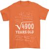 70th Birthday 70 Year Old Geek Funny Maths Unisexs TShirt 100 Cotton