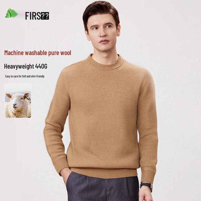 

FIRS Men s 100% Pure Wool Thick Crew Neck Sweater XL