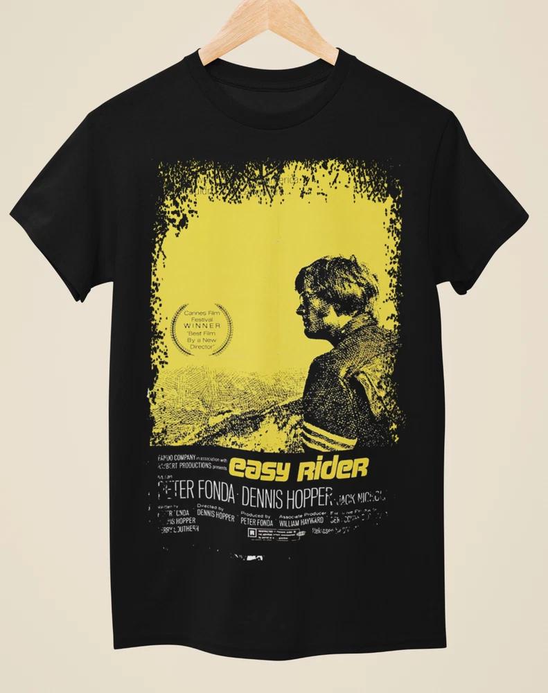 Easy Rider Movie Poster Inspired Unisex Black TShirt S