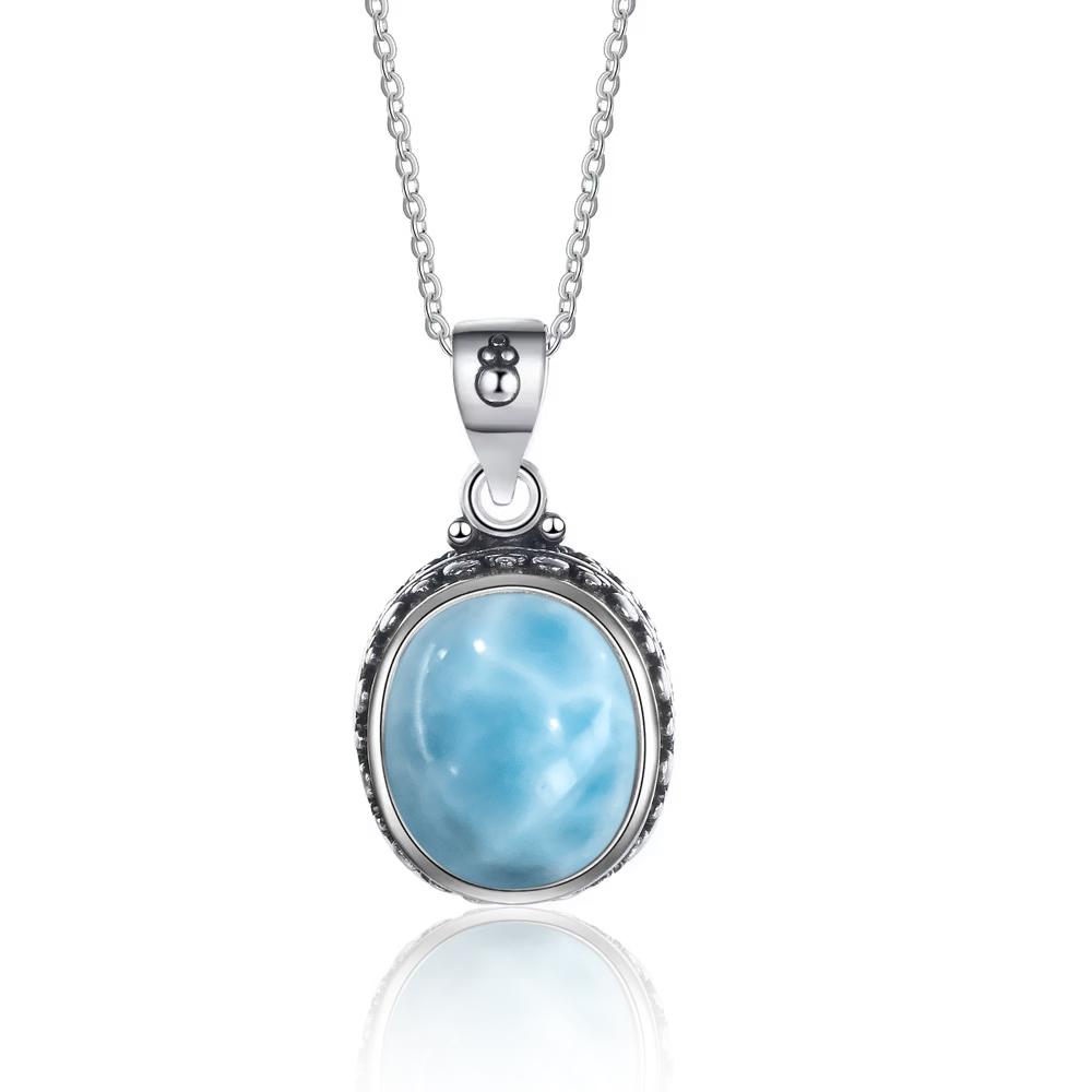 Vintage 925 Silver Natural Labradorite Earrings with Blue Light 10*12mm Big Stone Hoop Earrings Fine Jewelry for Women