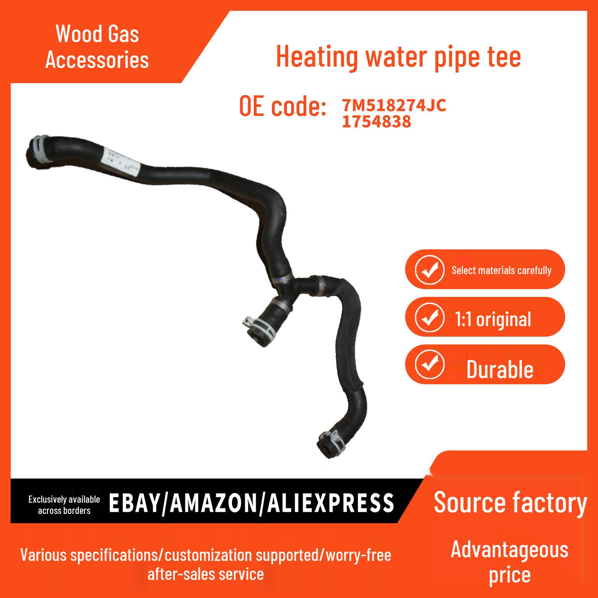 Heater Water Hose Tee, Inlet Pipe for 2012-15 Ford Focus 1.6AT pokess