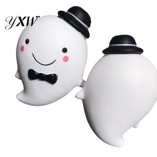 Soft Stress Ball Halloween Ghost Toy, Anxiety Relief Squeeze Hand Therapy Toy Cartoon Sensory Fidget for Party Favors Decompression