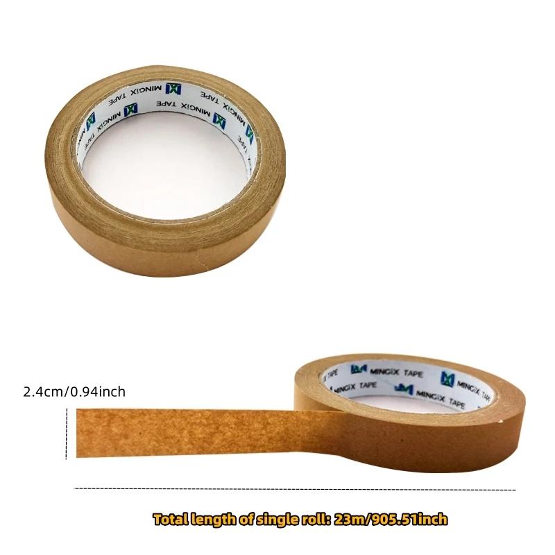 

23m/Roll Brown Duct Tape Sealing Reinforced Gummed Self Adhesive Kraft Paper Flatback Carton Sealing Tape Heavy Duty Packing