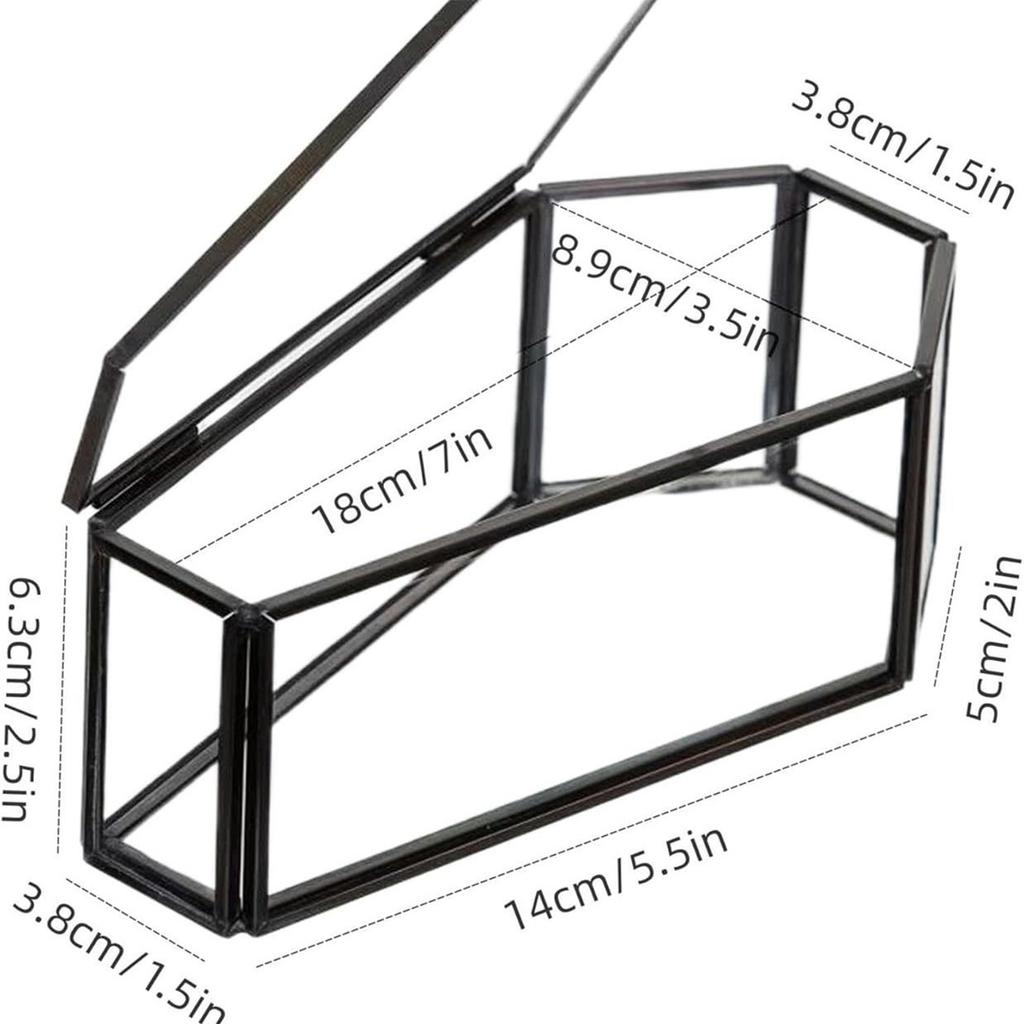 Vintage Black Glass Coffin Box Chic Glass Vampire Coffin Jewelry Box with Retro Designs for Collectors Display