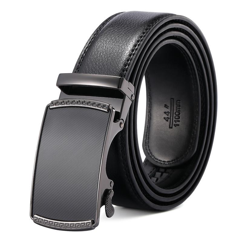 Leather Belt Men's First Cowhide Business Gift Belt Men's Belt Automatic Buckle