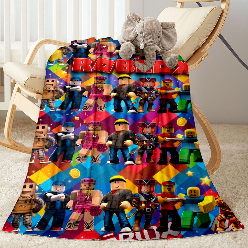 Roblox Game Characters Blanket Comfortable Suitable For Seaside Bed Office For All Occasions Playful Design Birthday Christmas Gift Blanket