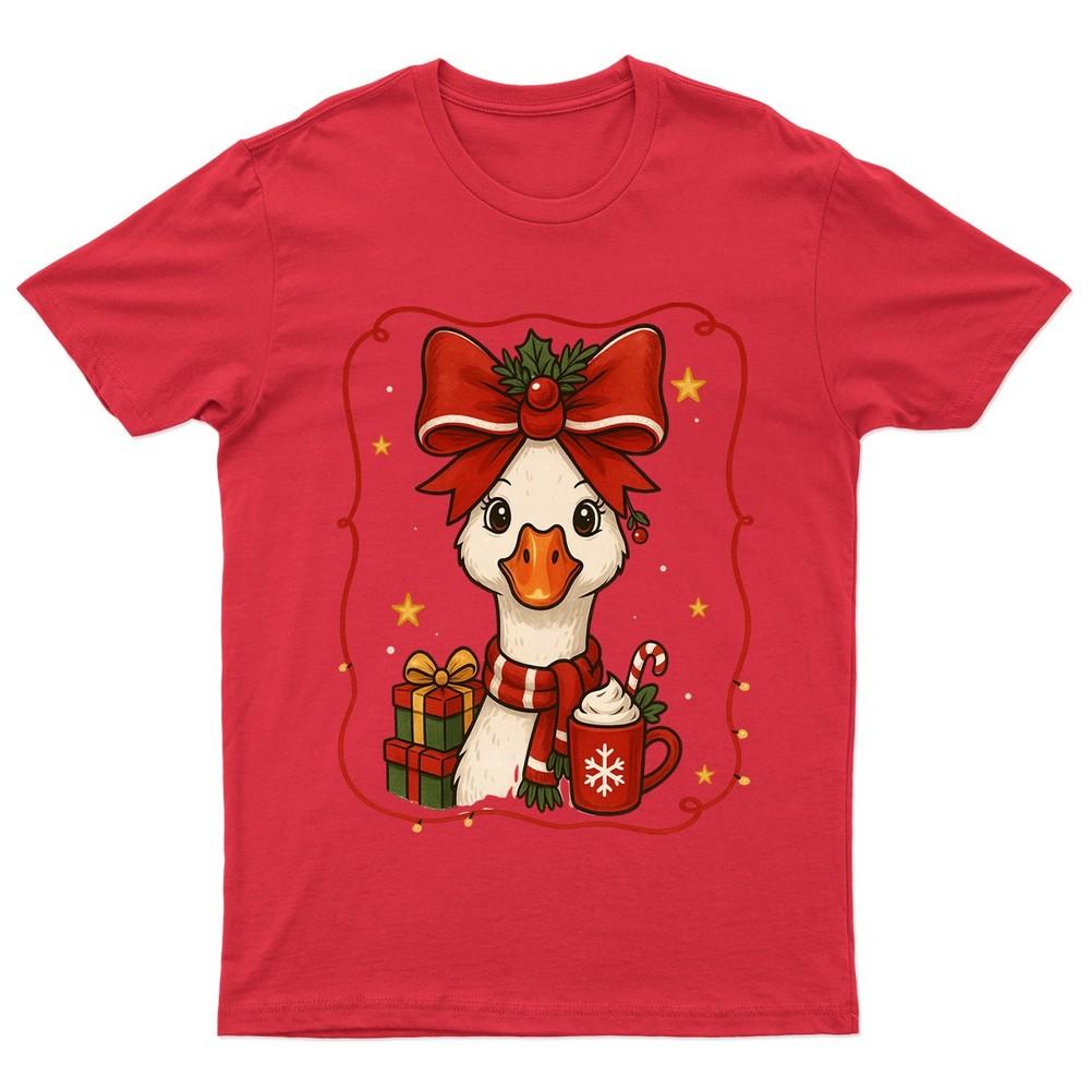 Christmas Duck Holiday Animal TShirt Unisex Gift Retro Seasonal Funny Xmas