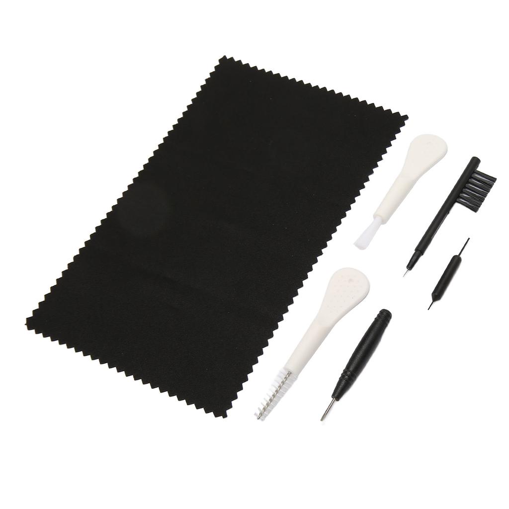 6pcs Sound Amplifier Cleansing Tools Debris Earwax Removal Earphone Care Brushes Accessories Kit White Brush