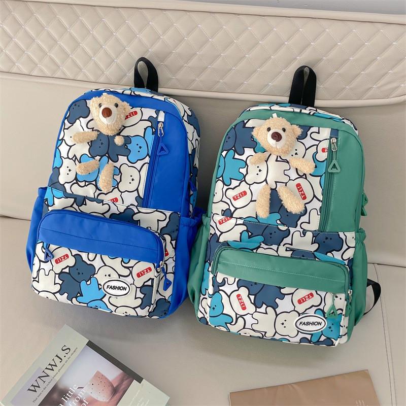 Stylish Unisex Nylon Backpack With Animal Pattern Ideal For School And Travel Use