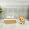 Personalized Dog Night Light Custom Name LED Lamp Cute Pet Themed Wooden Base Home Decor Souvenir Gift Gift for Dog Lover Kids