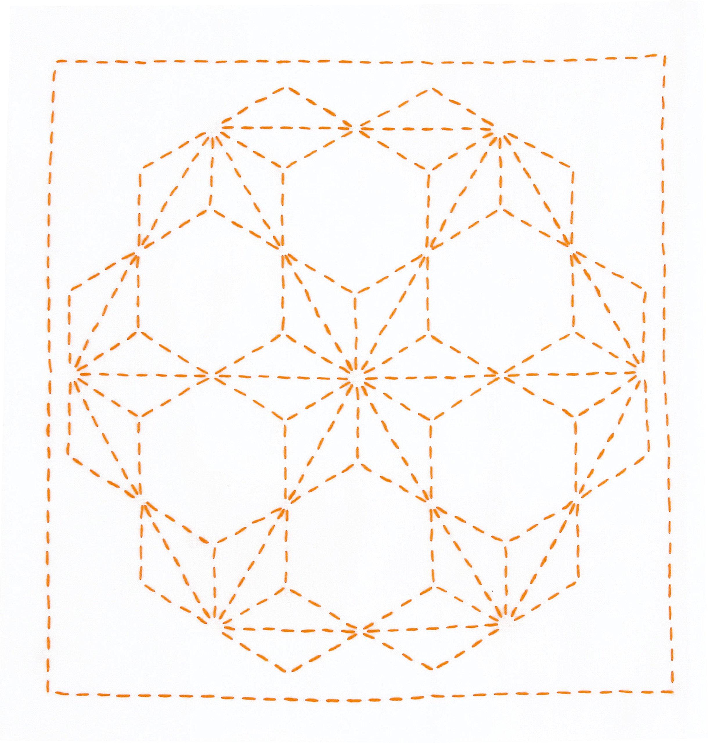 

Olympus Нить Цветок Салфетка Сашико Каждый Может Сделать Летающий Конопляный Лист 269 Набор, Серия, Предварительно нанесенный Рисунок, Схема, оранжевый