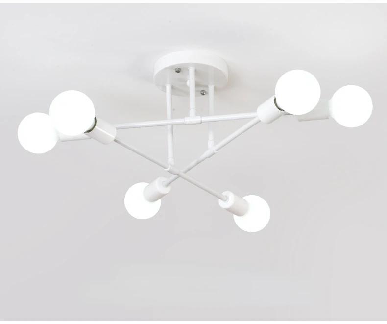 Postmodern Multiple Rod Iron Sputnik Ceiling Lamp Chandelier Vintage Industrial Light Lighting Fixture Kitchen Luminaire