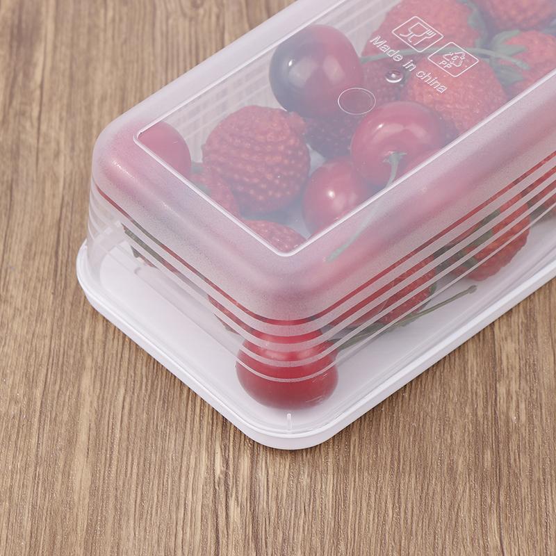 1Pc Pasta Containers Storage Clear Rectangular Container With Lids Stackable Long Noodle Holder Airtight Containers For Cabinet