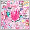 50 Cancer Awareness Stickers: Positive Energy, Motivational Pink, Waterproof, Resin-Friendly