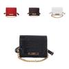 Chic Minimalist Pu Small Square Handbag With Elegant Crocodile Pattern For Women