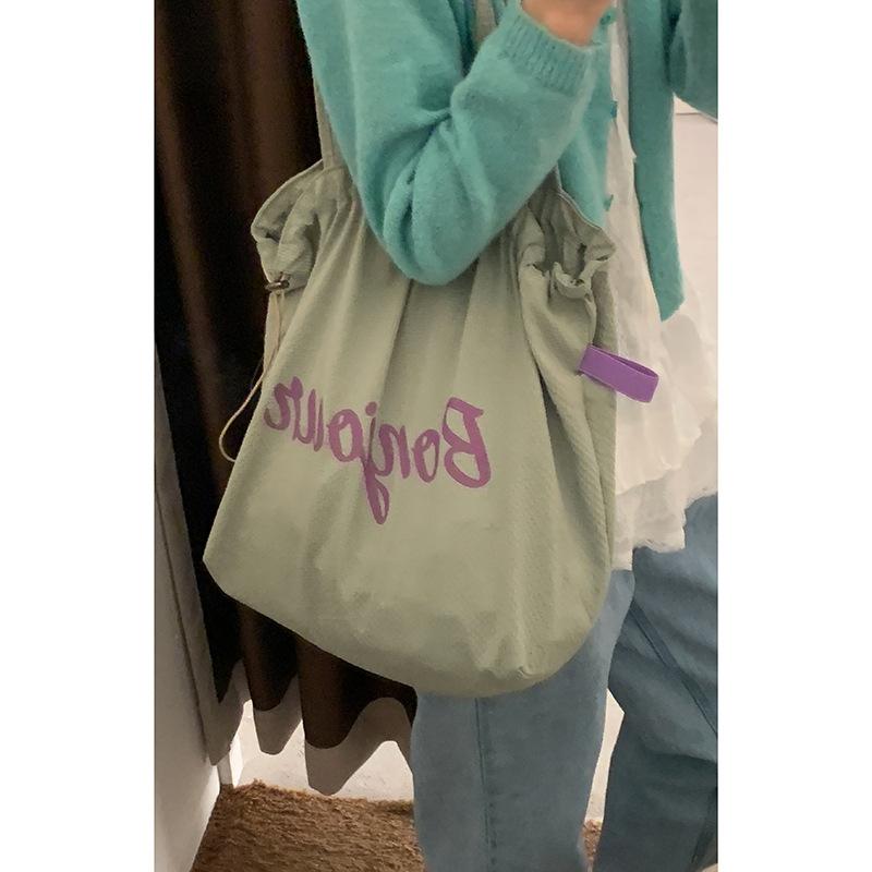 

Bag Korean Lazy Wind Underarm Bag Women s New Alphabet Printed Tote Bag Fashion Shoulder Cloth Bag
