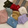 Manufacturer solid color autumn and winter versatile wool knitted scarf, soft and white student wool scarf