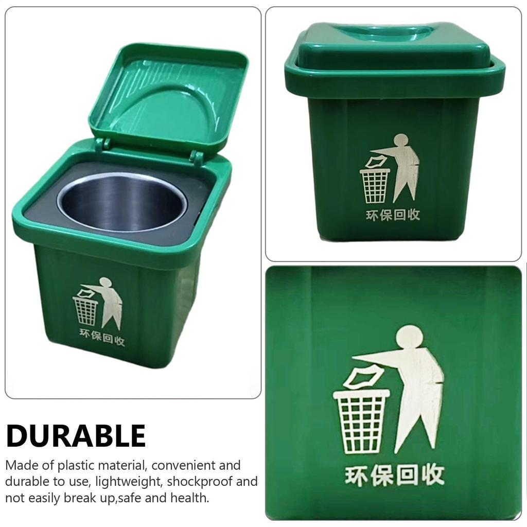 Creative Small Trash Cans Wall-Mounted Waste Bin With Cover Mini Storage Box For Window Sill Balconies Bedroom Sinks