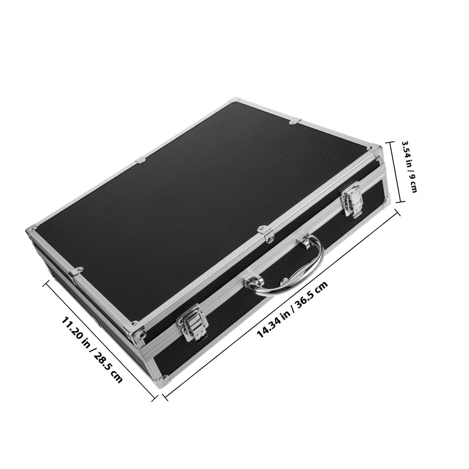 

1 Portable Handheld Microphone Protective Case Hard Box Shockproof Dustproof Mic Organizer with Handle for Travel Outdoor чорний