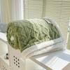Coral Flannel Sofa Blanket Napping Office Shawl Romantic Blanket Winter Warm Cozy Shaggy Blanket-Thickene Waterproof Cushion