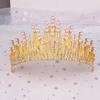 Hot Selling European Baroque Bridal Alloy Diamond Pearl Crown Headdress Crown Phoenix Crown Hair Accessory Rhinestone Highlight