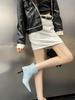 2025 Autumn New Pointed Thin Heel High Heel Temperament French Fashion Sexy Beautiful Women Short Boots